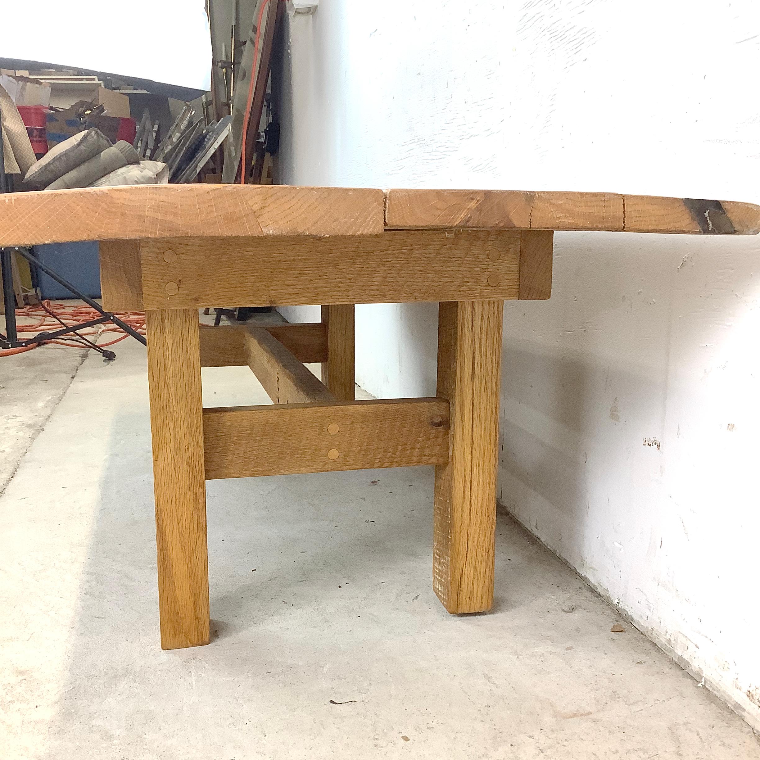 Table basse moderne rustique à plateau en planches en vente 5
