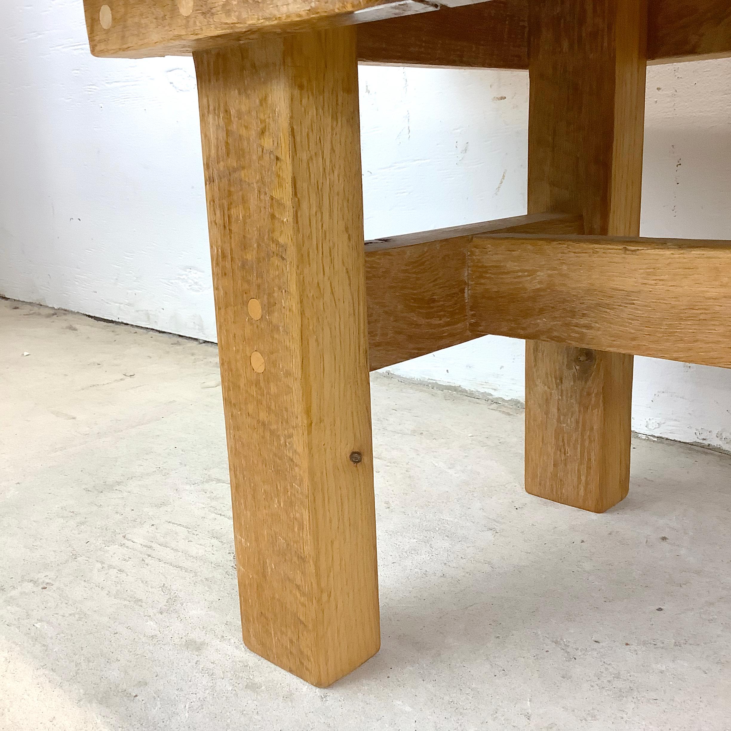 Table basse moderne rustique à plateau en planches en vente 7