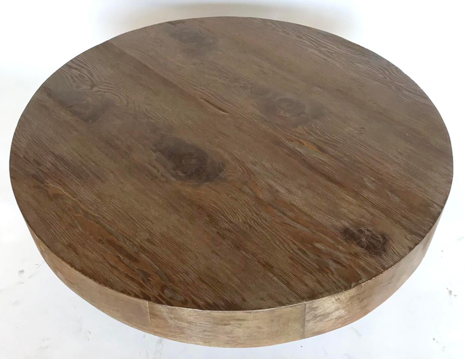 American Rustic Modern Reclaimed Thick Top Coffee Table