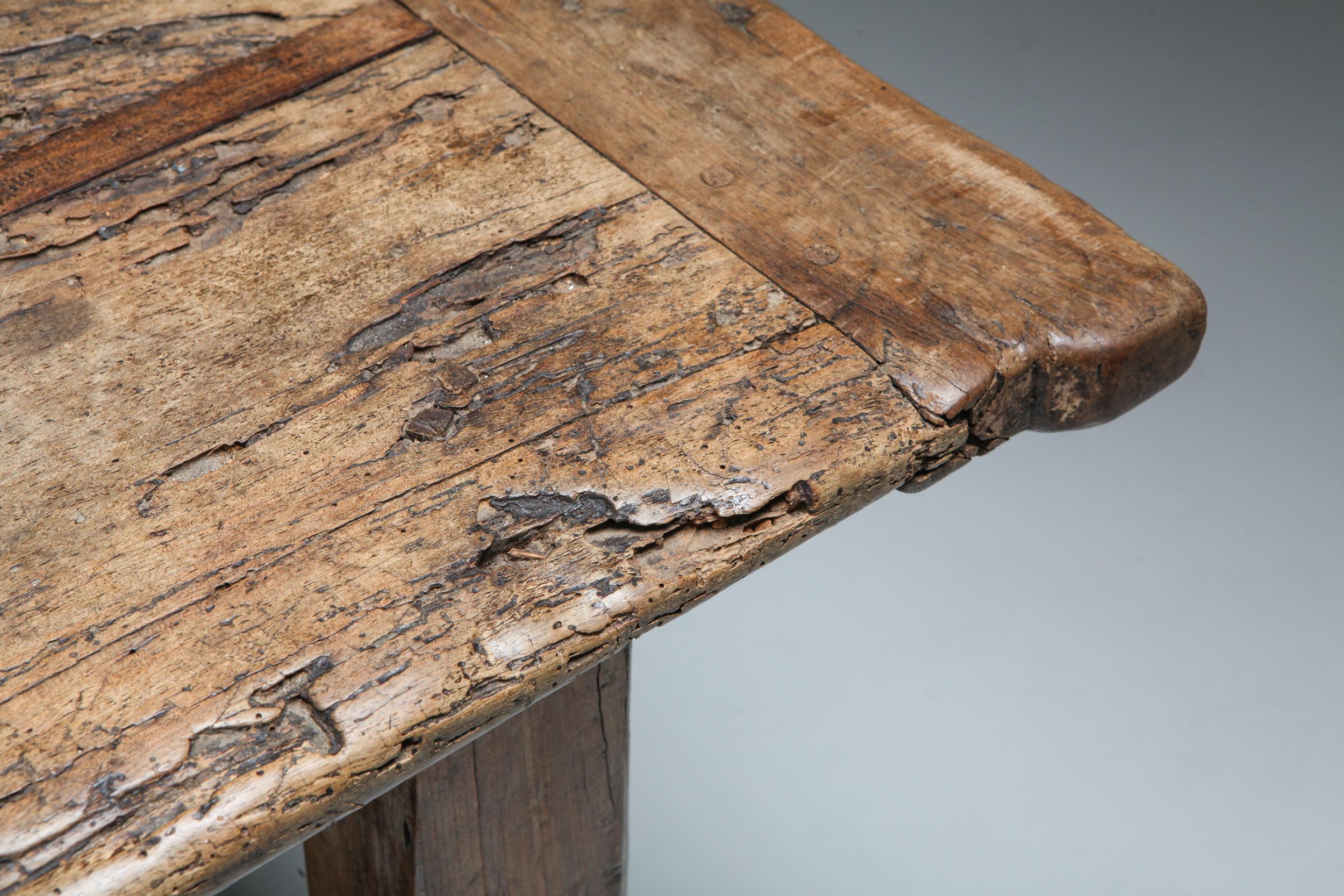 Rustic Modern Refactory Oak Dining Table 2