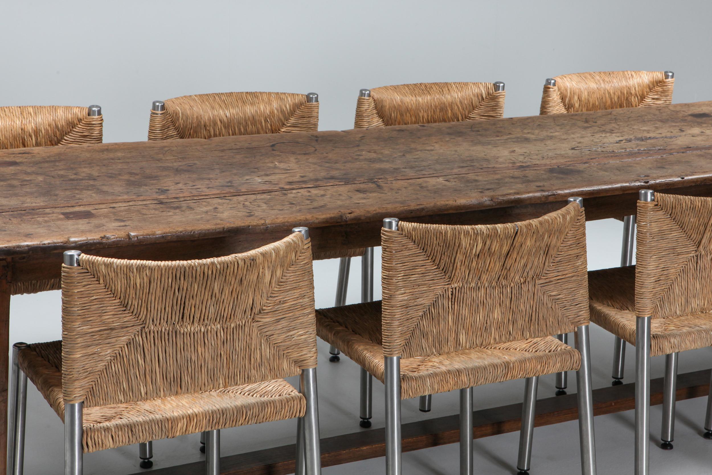 Rustic Modern Refactory Oak Dining Table 4