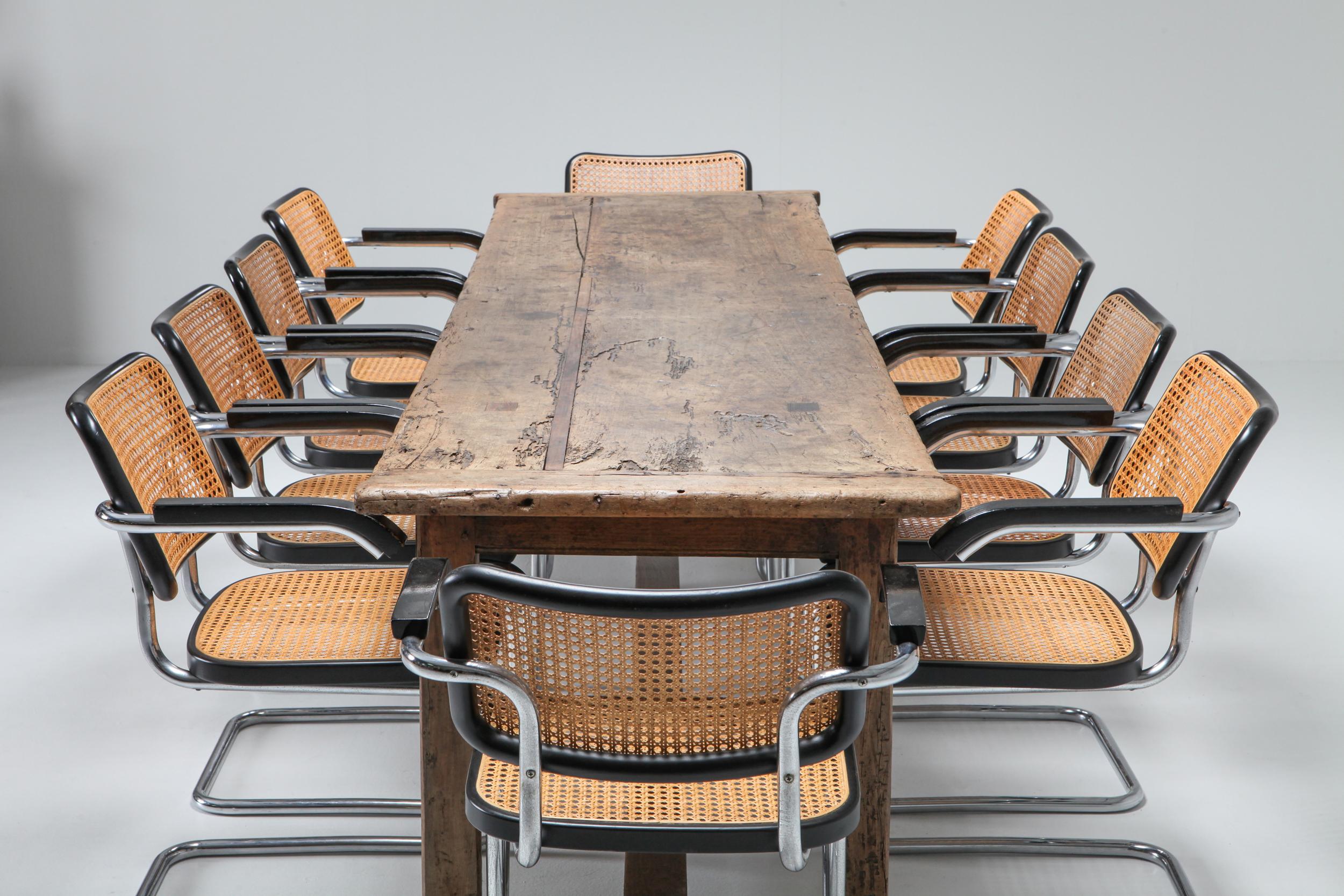 Rustic Modern Refactory Oak Dining Table 1