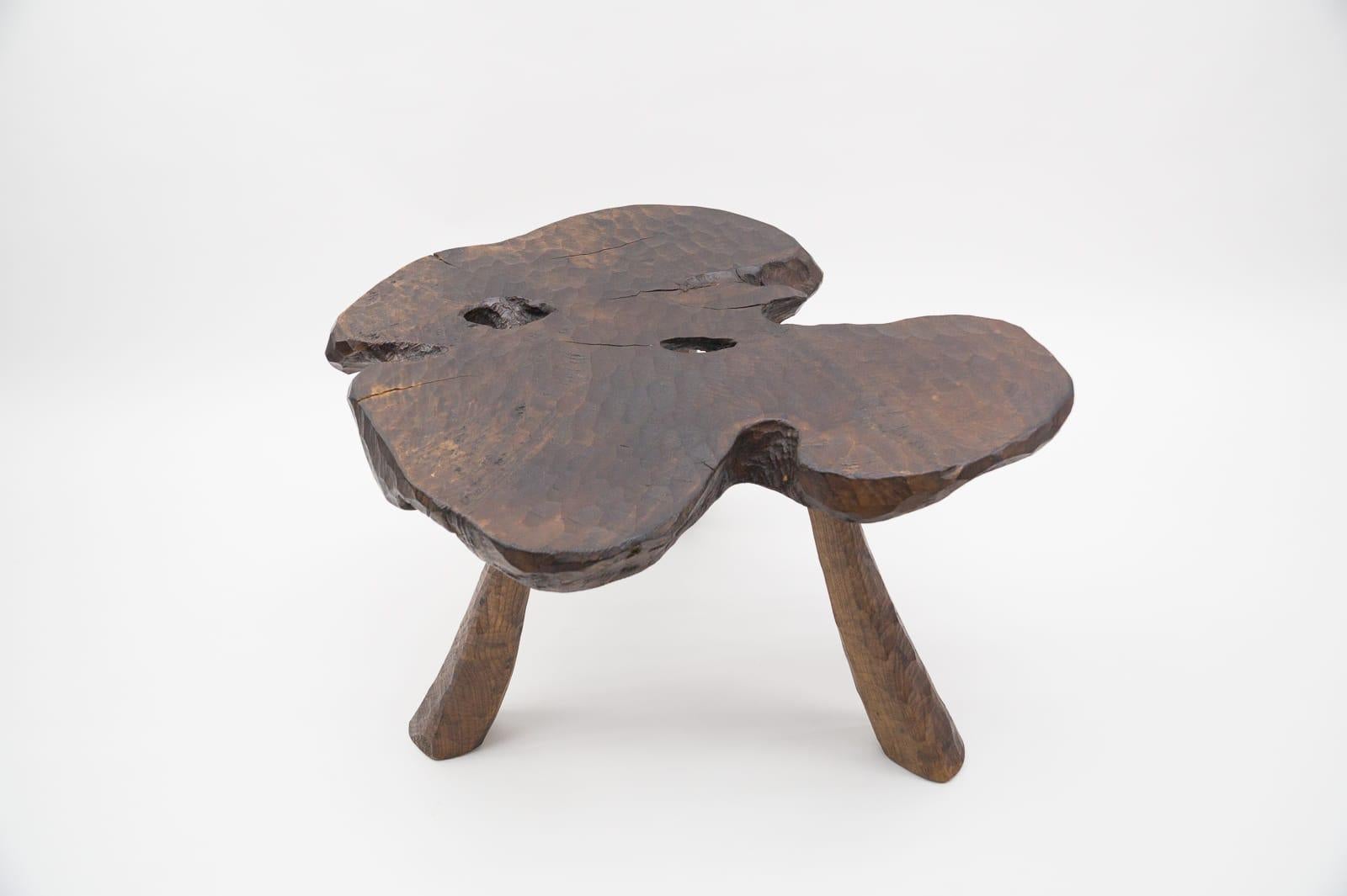 French Rustic Modern Sculptured Coffee Table in the Style of Alexandre Noll