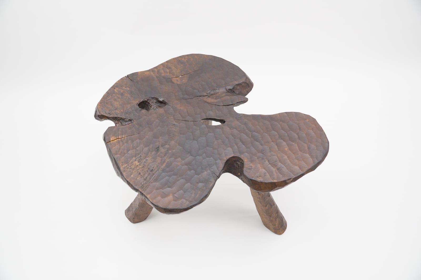 Hand-Carved Rustic Modern Sculptured Coffee Table in the Style of Alexandre Noll