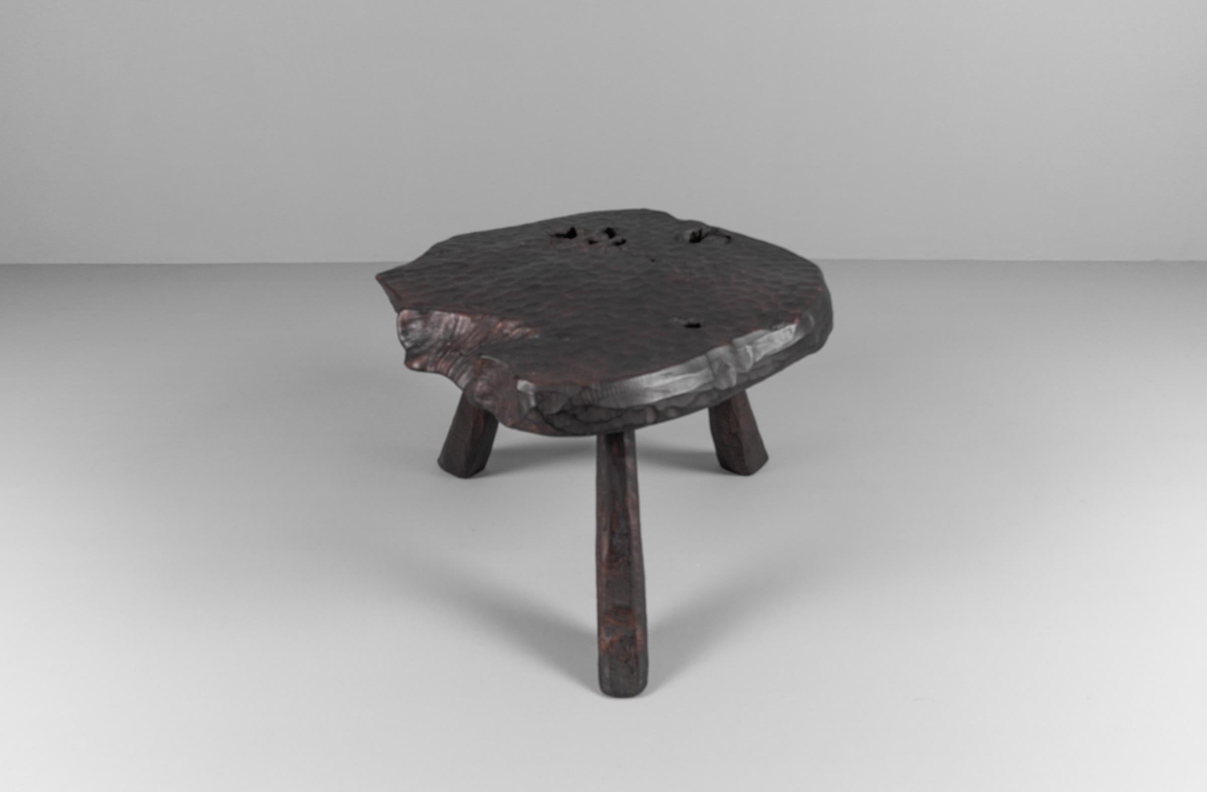 Mid-20th Century Rustic Modern Sculptured Coffee Table in the Style of Alexandre Noll For Sale