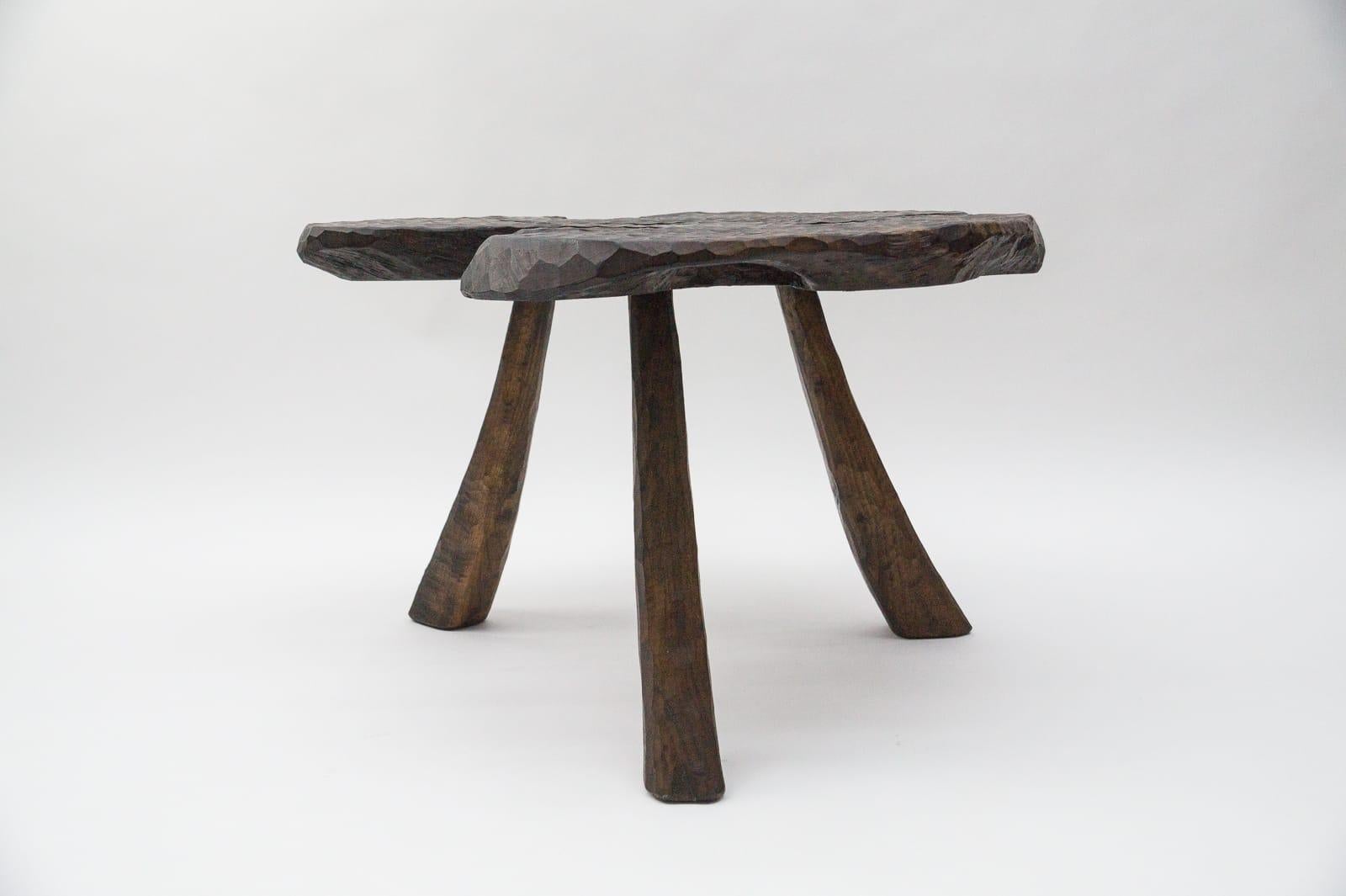 Rustic Modern Sculptured Coffee Table in the Style of Alexandre Noll 1