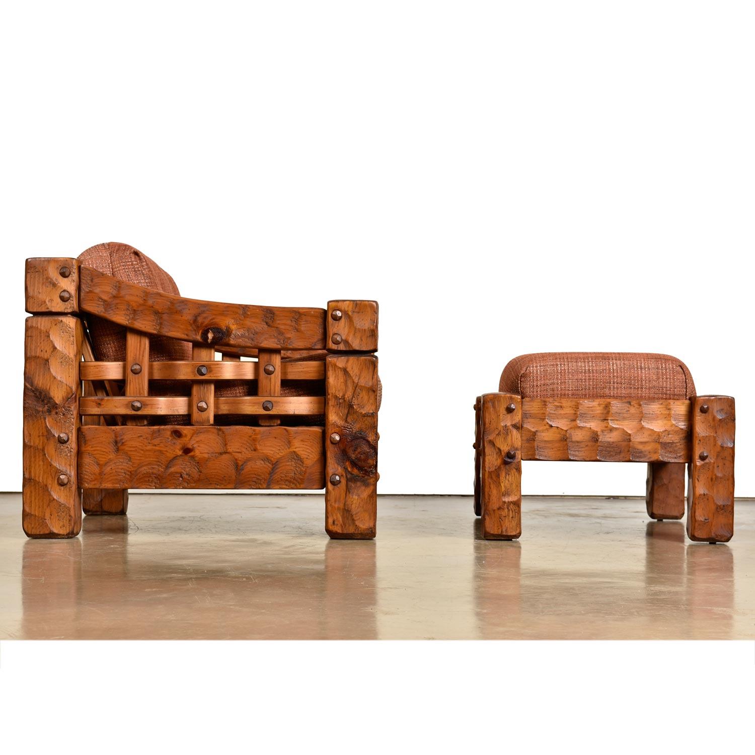 Asking someone how much they earn is tacky. This set isn't tacky, it's just on another level. 

Rustic modern is the best way we can describe this truly unique lounge chairs and ottoman set. Believe it or not, this is only a fraction of a colossal