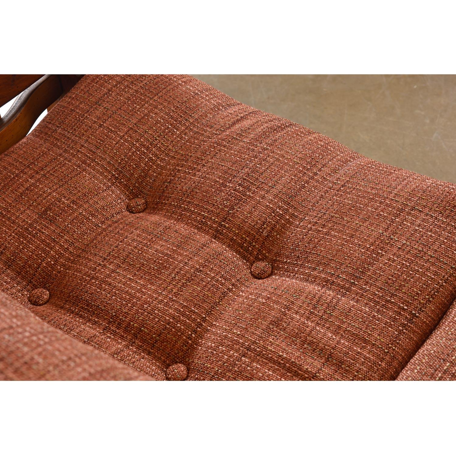Fabric Rustic Modern Solid Knotty Pine Lodge Style Loveseat Sofa by Null