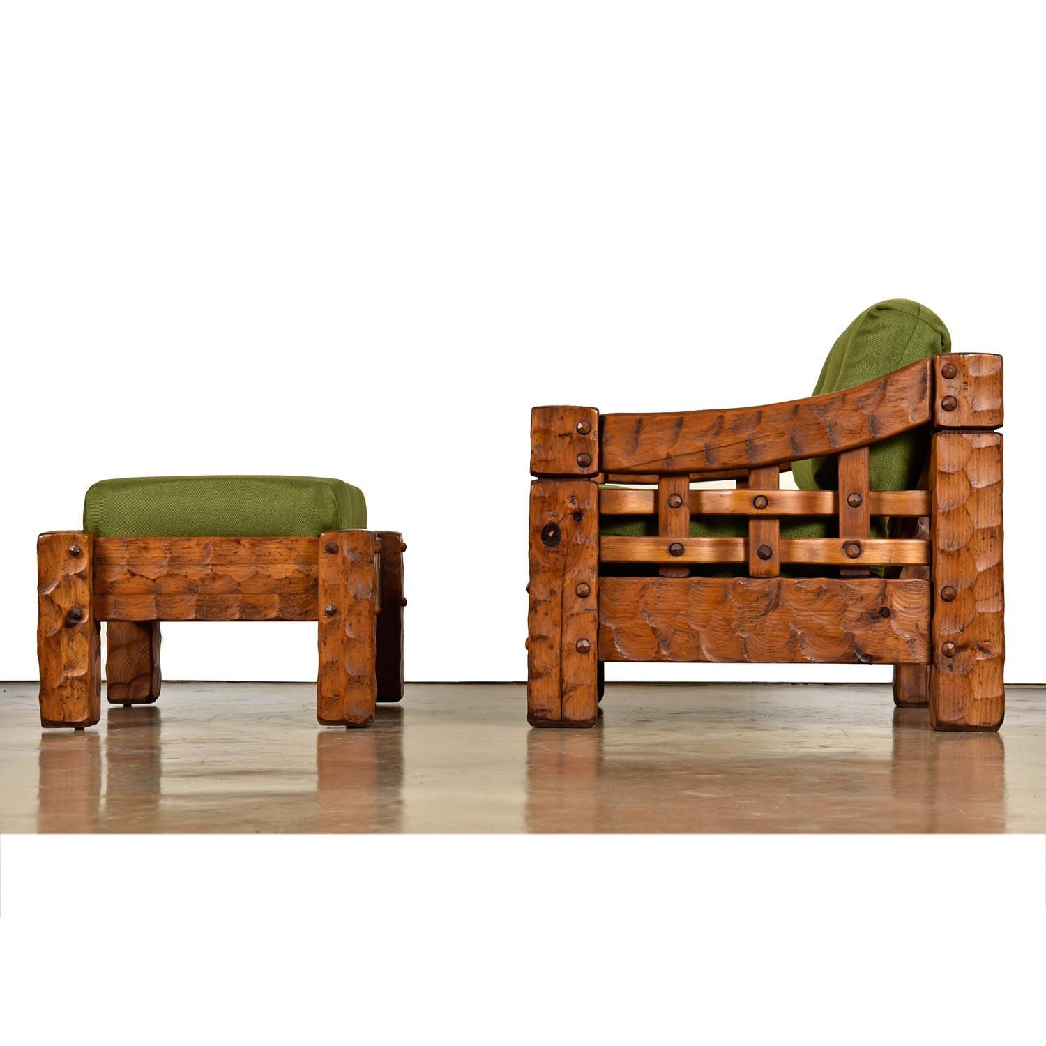 Asking someone how much they earn is tacky. This set isn't tacky, it's just on another level. 

Rustic modern is the best way we can describe this truly unique lounge chairs and ottoman set. Believe it or not, this is only a fraction of a colossal