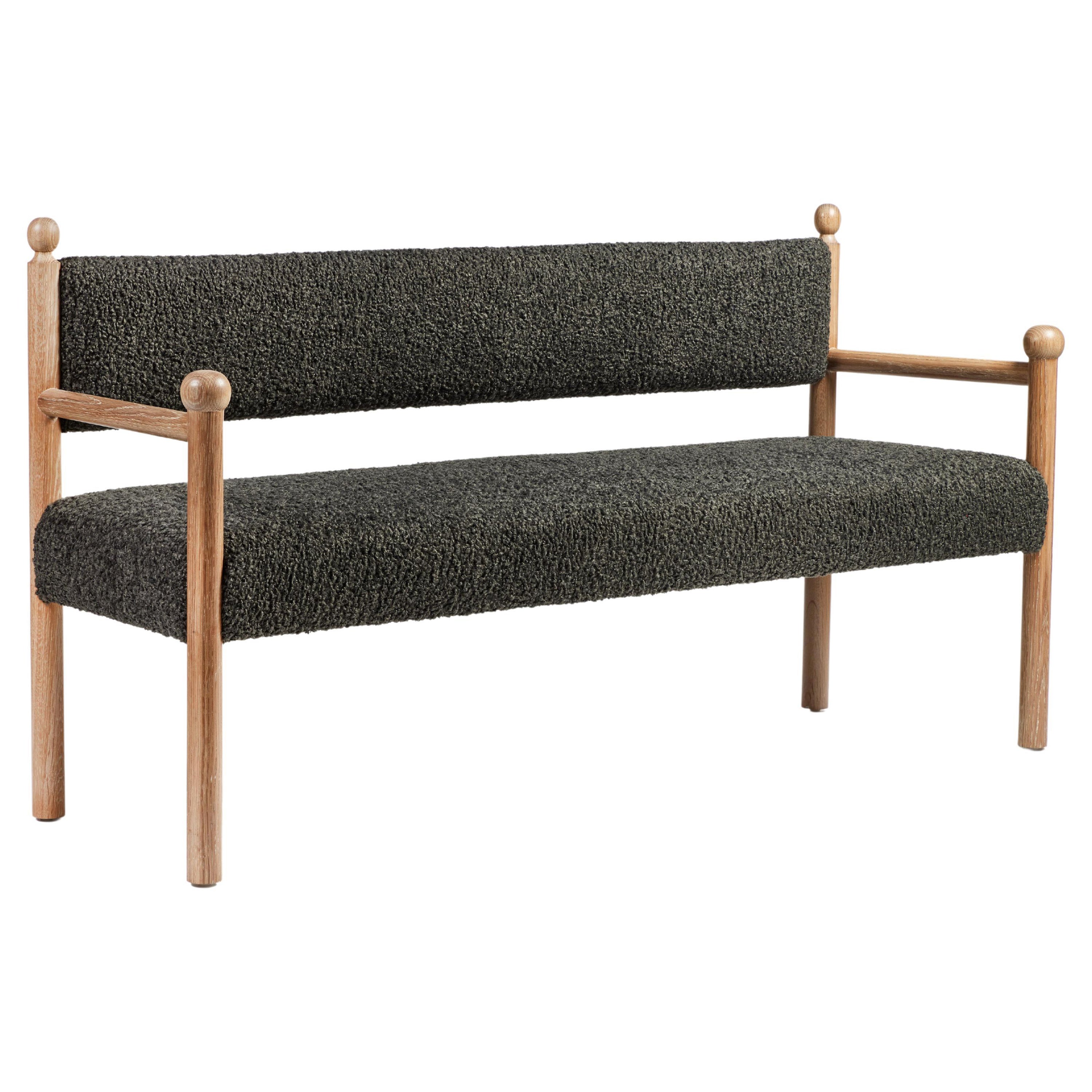 Rustic Modern Sydney Bench in Light Fumed on Oak by Martin and Brockett