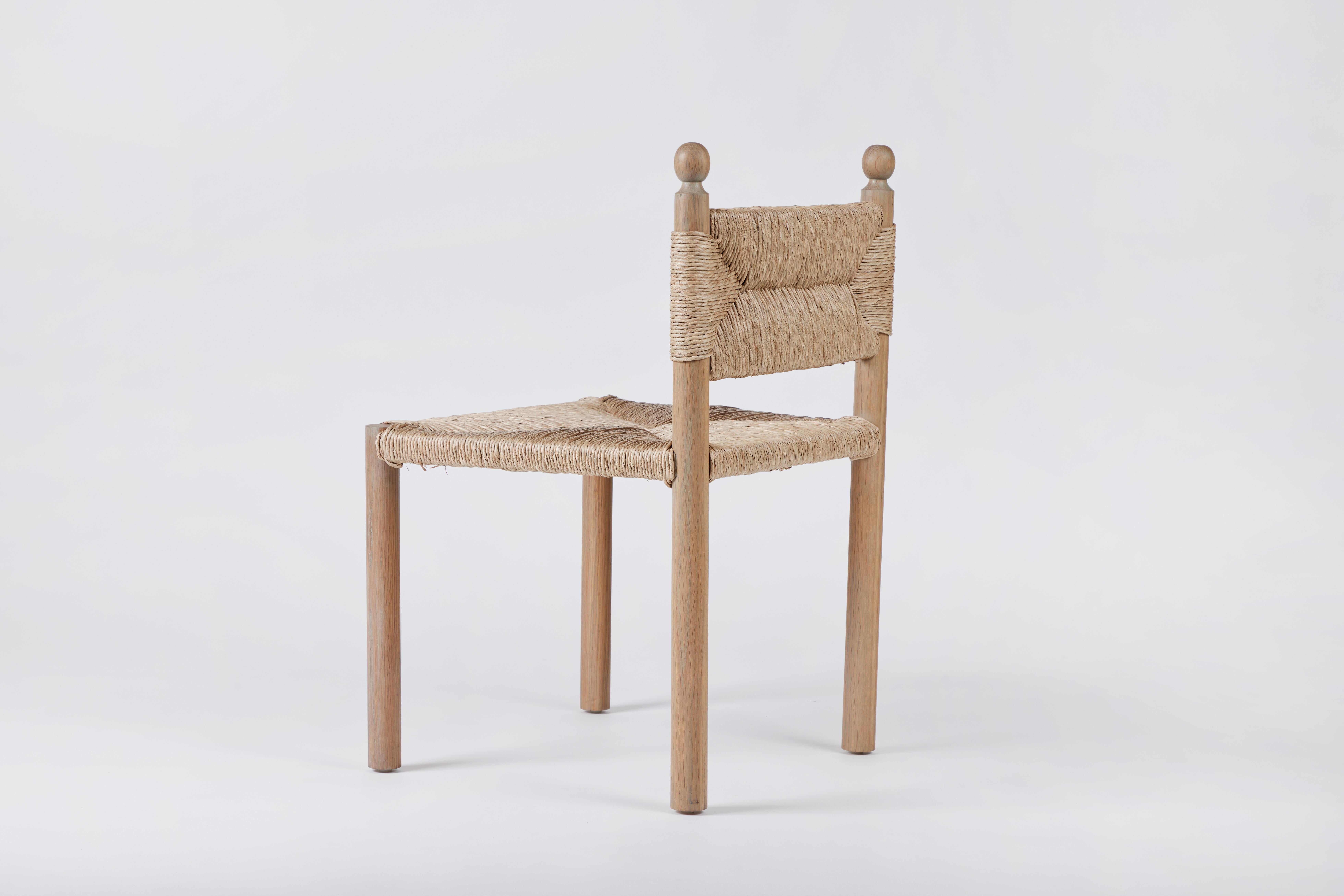 Contemporary Rustic Modern Sydney Dining Chair Woven Rush by Martin & Brockett For Sale