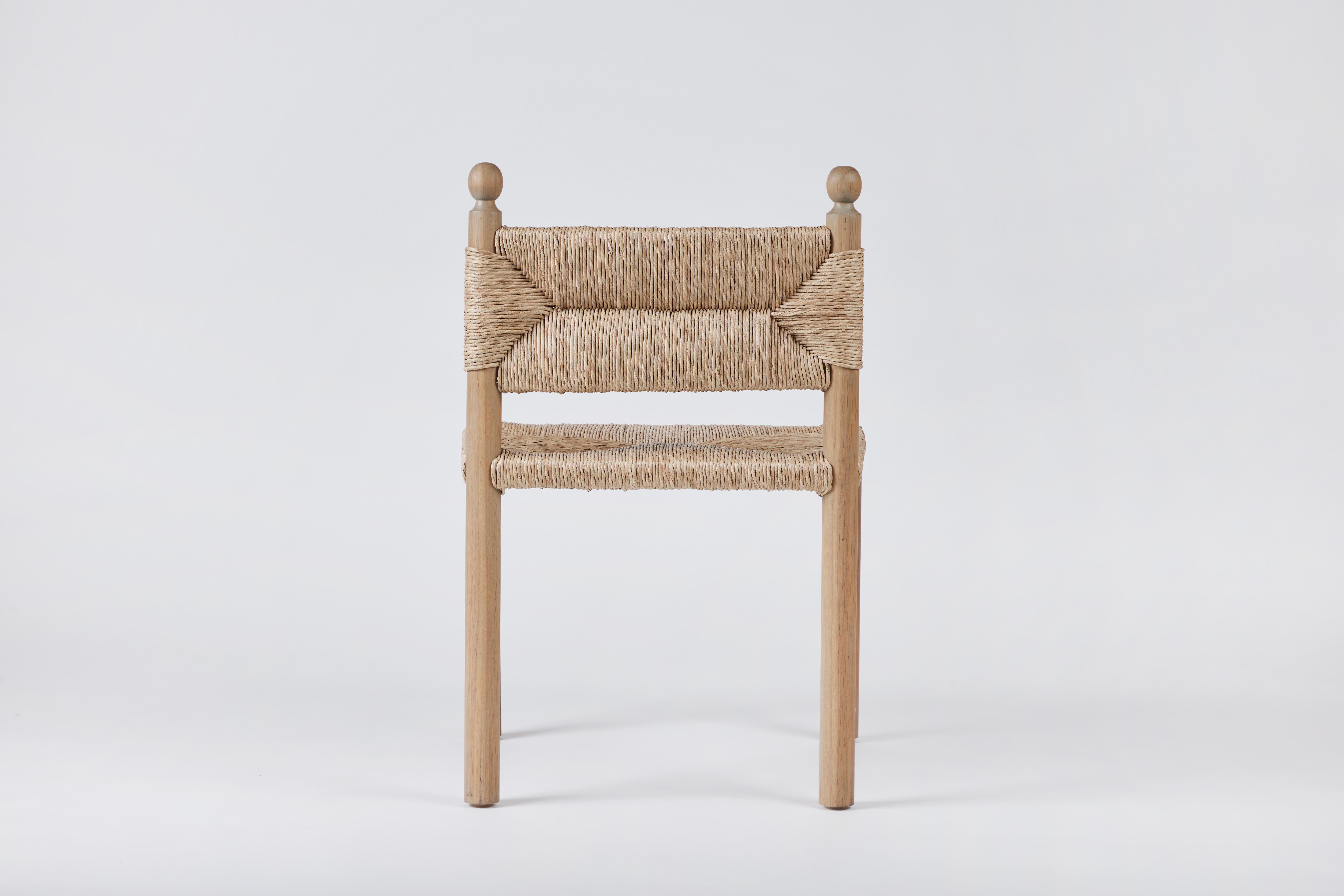 Rustic Modern Sydney Dining Chair Woven Rush by Martin & Brockett For Sale 1
