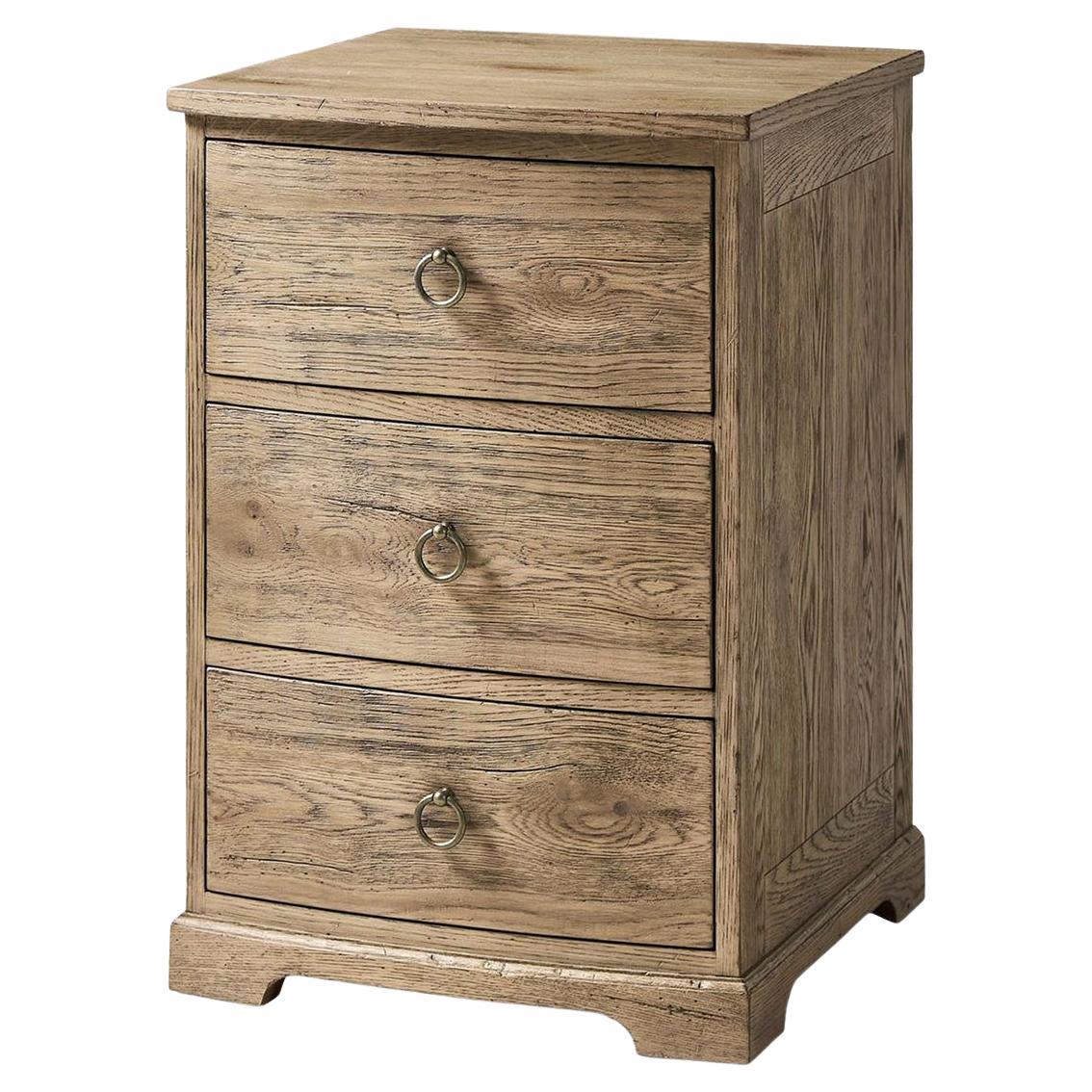 Rustic Modern Three-Drawer Nightstand
