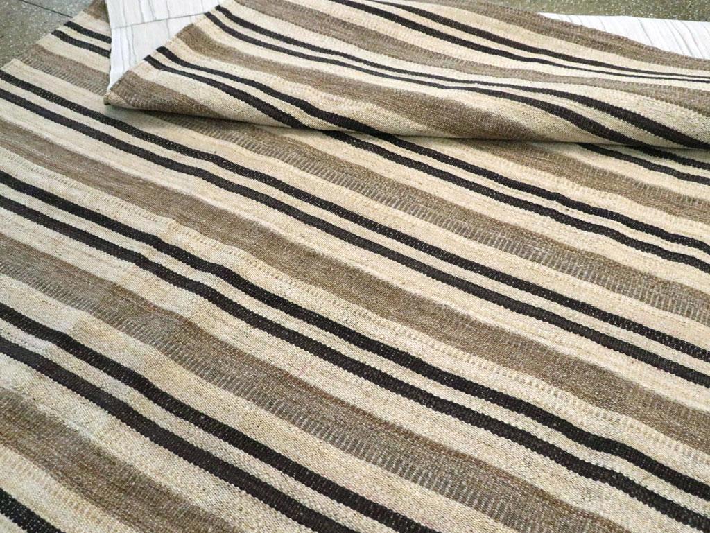 Rustic Modern Turkish Handmade Flatweave Kilim Oversize Carpet For Sale 4