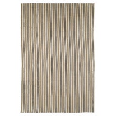 Tapis Kilim turc moderne et rustique fait à la main, tissé à plat, surdimensionné