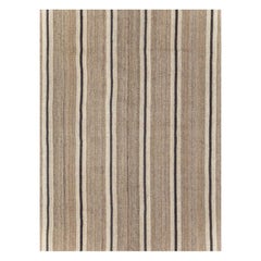 Rustic Modern Turkish Handmade Flatweave Kilim Room Size Carpet