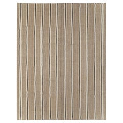 Tapis Kilim turc moderne et rustique fait main, tissé à la main, de taille standard
