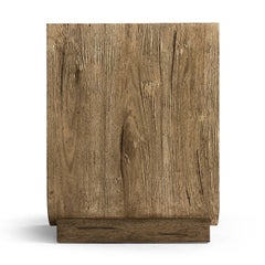 Rustic Modern Wood Nightstand with Marble Top