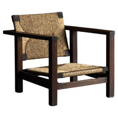 Rustic Modernist Easy Chair, France, 1950s
