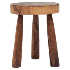 Rustic, Modernist, Vintage Stool/Table, France, c1960s