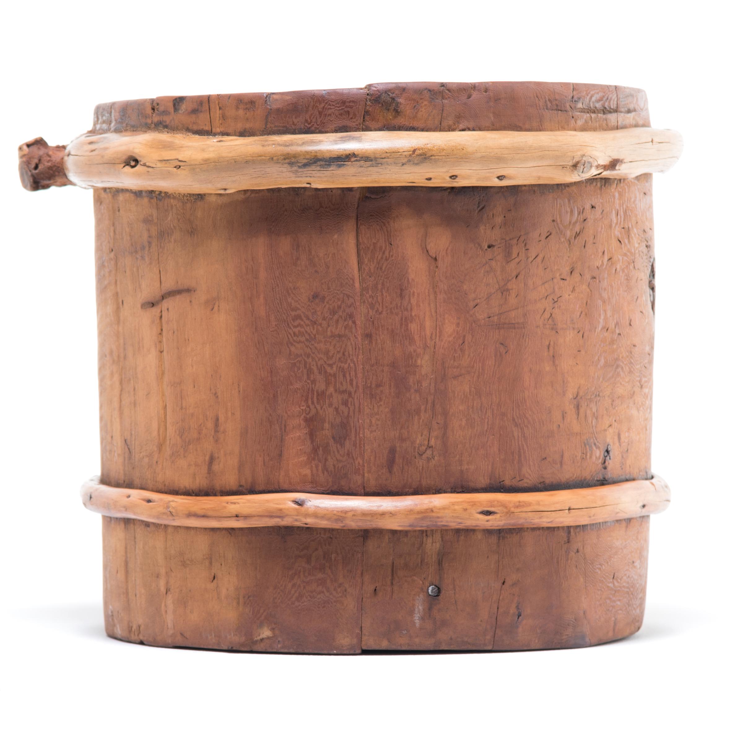 20th Century Rustic Mongolian Grain Container, c. 1900