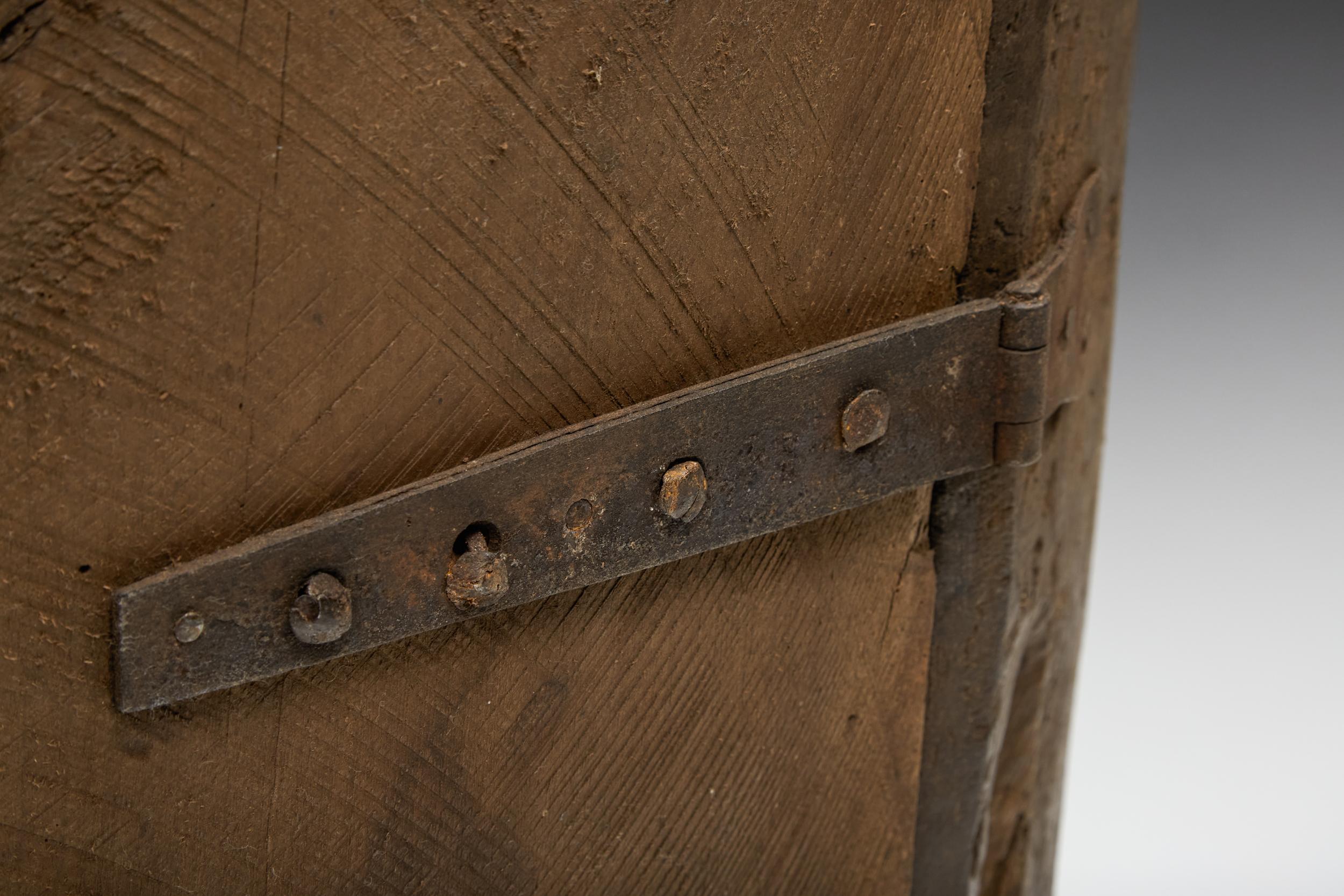 Armoire rustique en monoxylite, Ardèche, 19ème siècle en vente 1