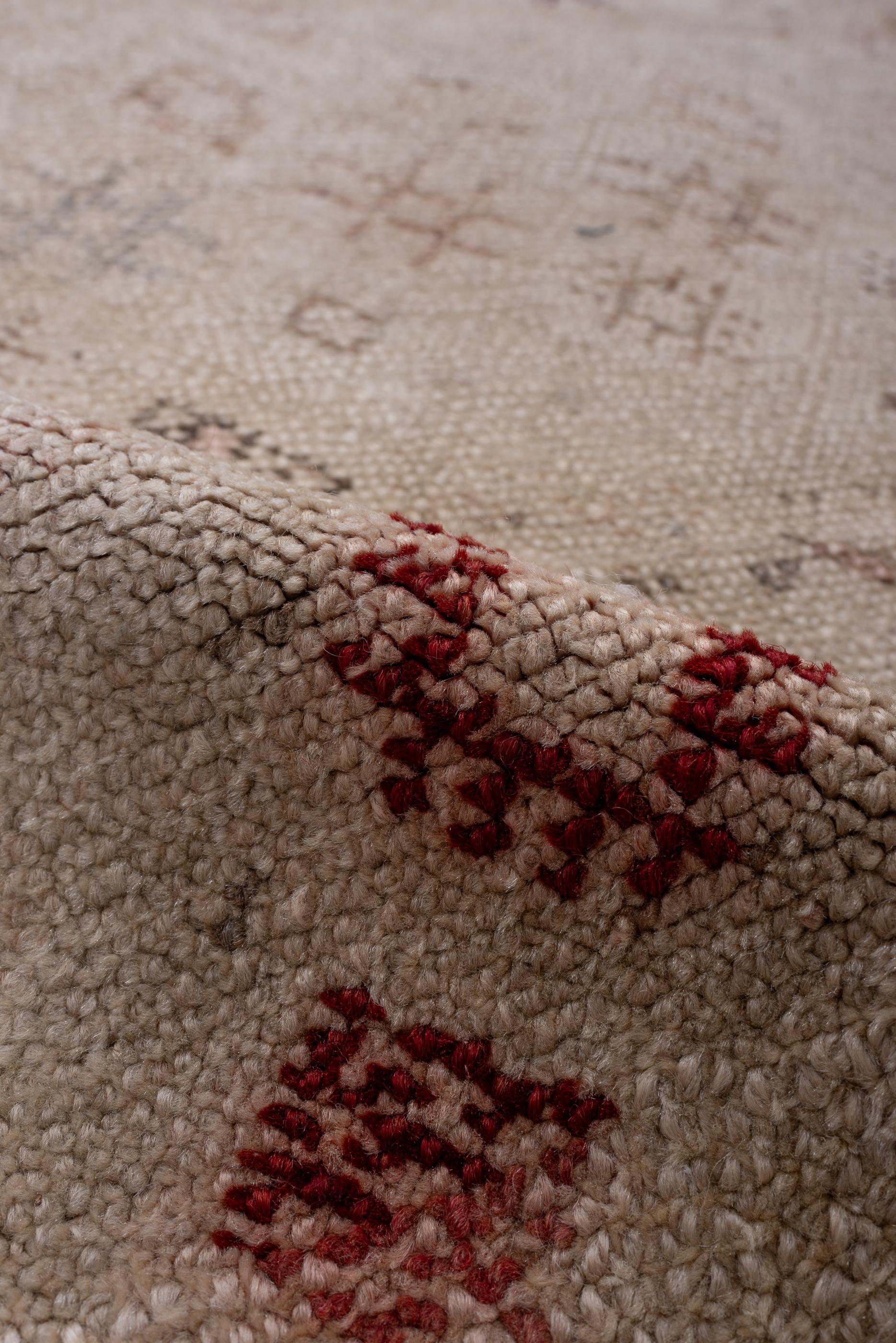 Rustic Moroccan Rug with Tan Field  1