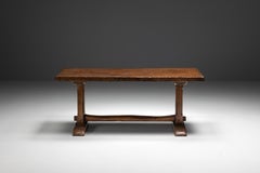 Rustic Dining Table in Solid Wood, 19th Century, Auvergne, France