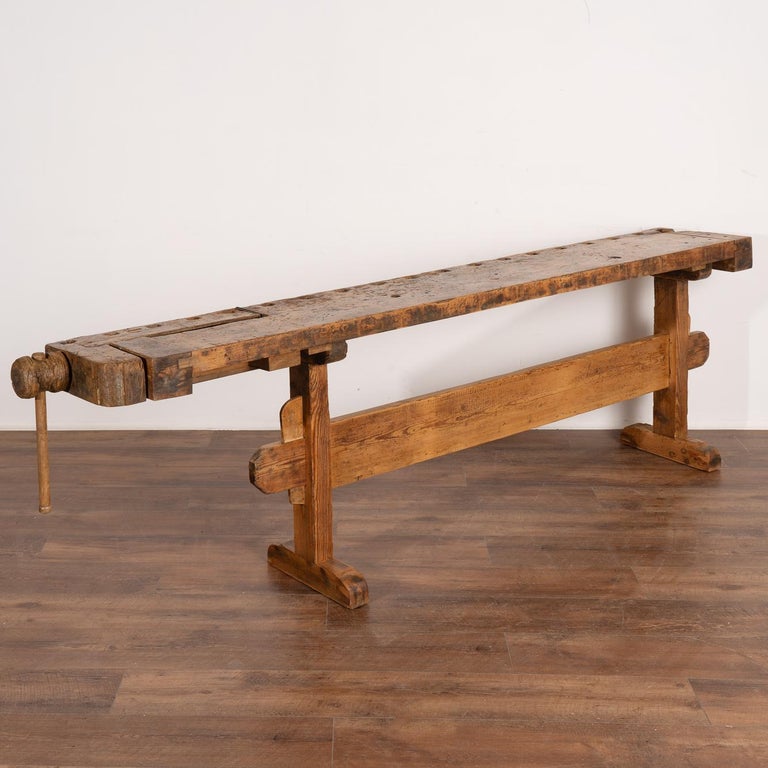 Rustic Narrow Console Table Carpenter's Work Table, Denmark, circa ...
