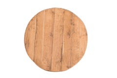 Rustic Natural Cleaned Solid Oak Round Coffee Table or Low Table