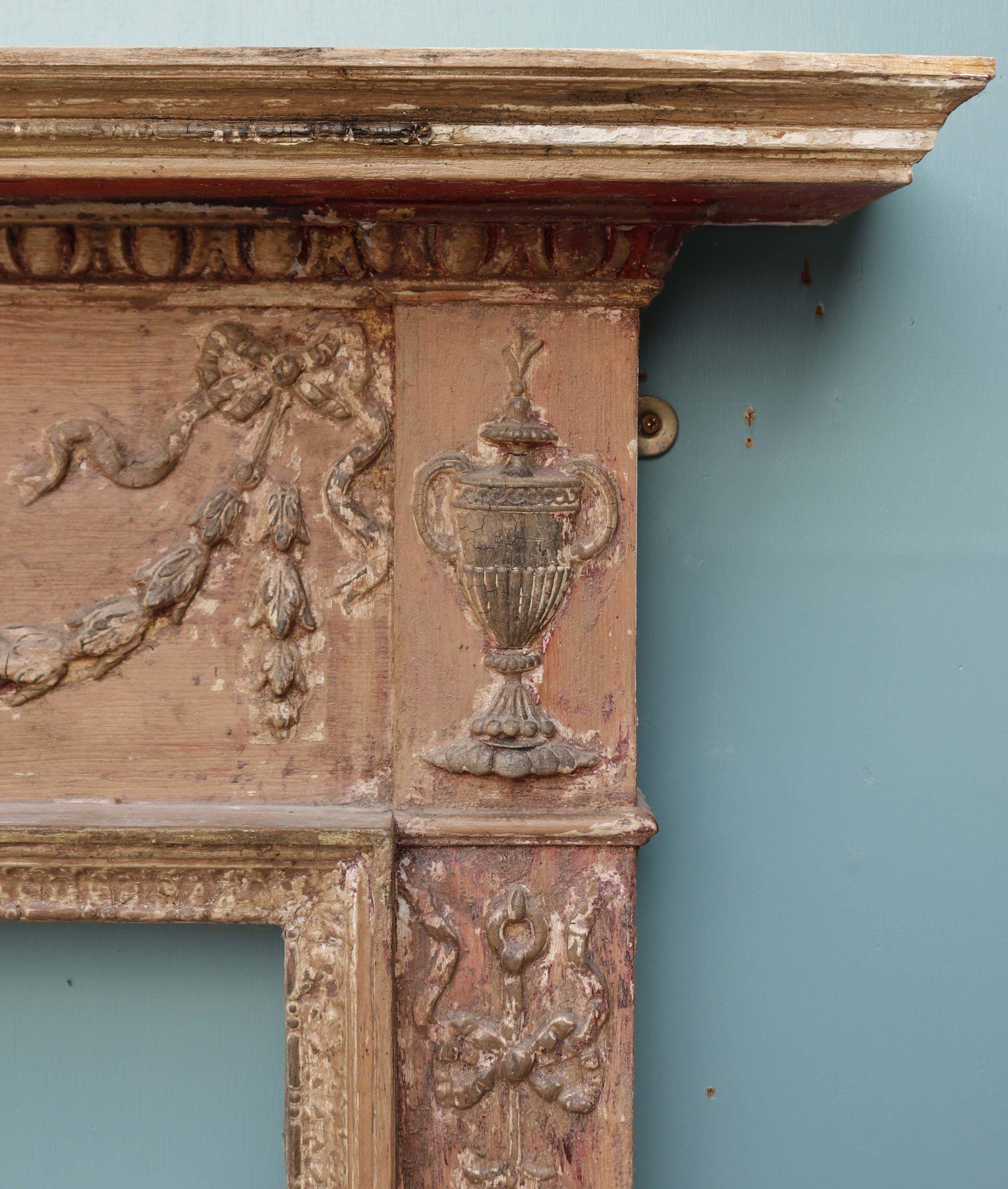 Rustic Neoclassical Style Fire Surround In Good Condition In Wormelow, Herefordshire