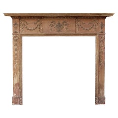 Antique Rustic Neoclassical Style Fire Surround