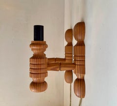 Applique rustiche in pino dell'Oregon, anni '80