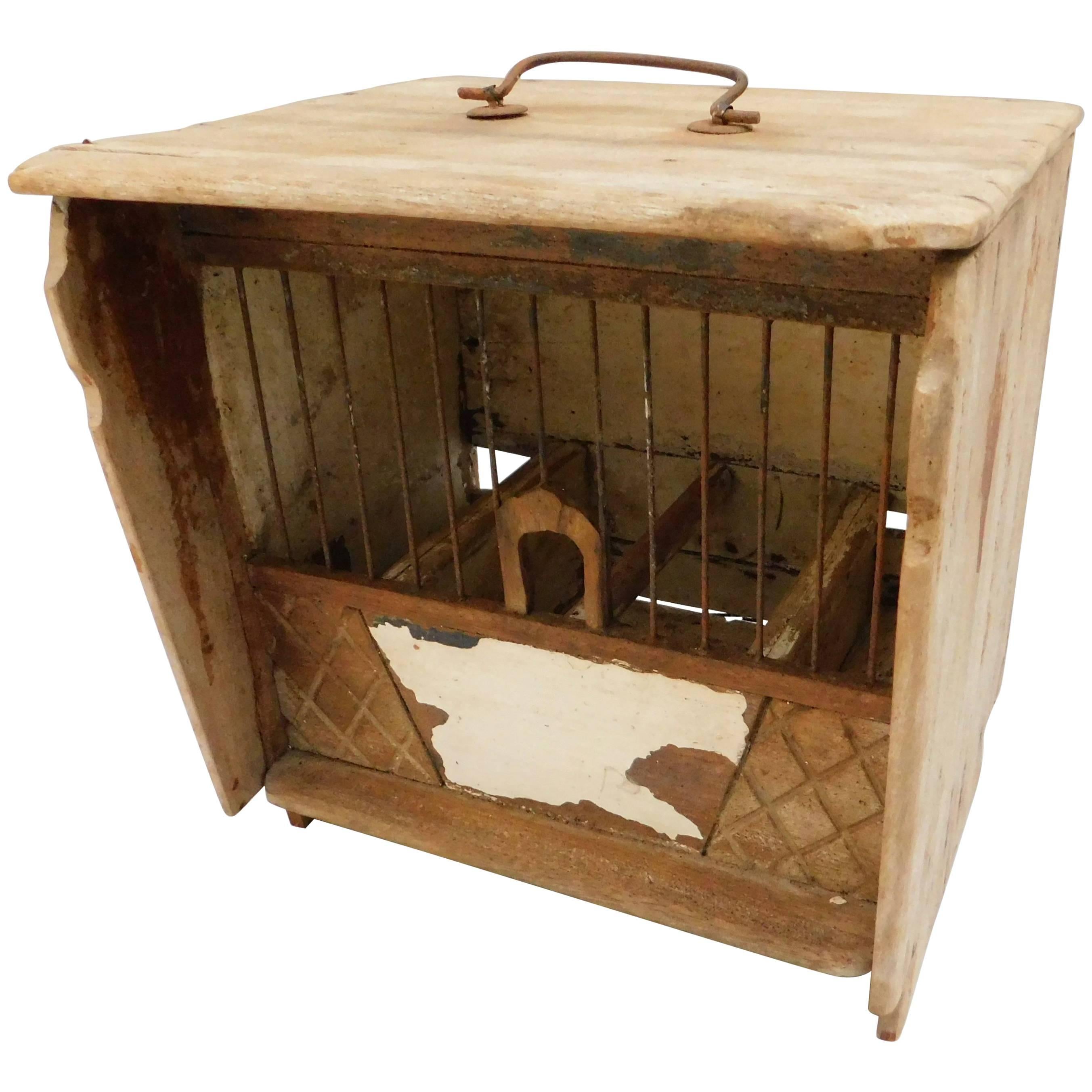 Rustic Northern French Bird Cage For Sale