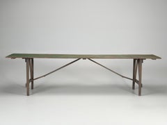 Rustic Northern Wisconsin Farm Table, Original Paint Long and It Folds Flat