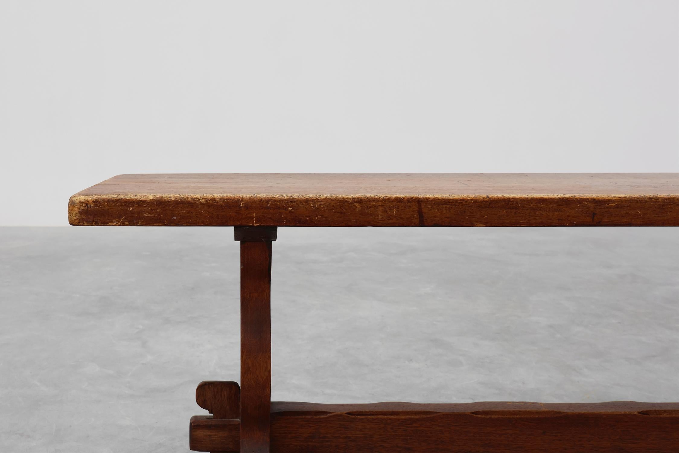 Stile provenzale Panca rustica in quercia con una bella patina, Francia ca. 1900 in vendita