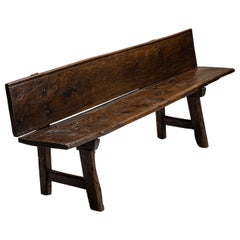 Rustic Oak Benches, France, Circa 1880