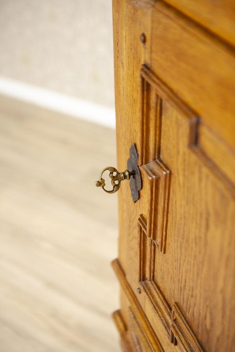 Rustic Oak Cabinet From the Late 19th Century in Light Brown For Sale 4
