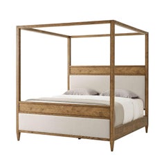 Rustic Oak Canopy California King Bed, Dawn Finish