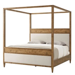 Rustic Oak Canopy California King Bed, Dawn Finish