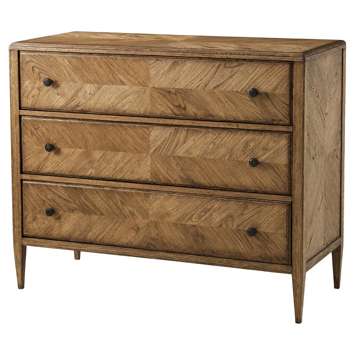 Rustic Oak Chest of Drawers, Light