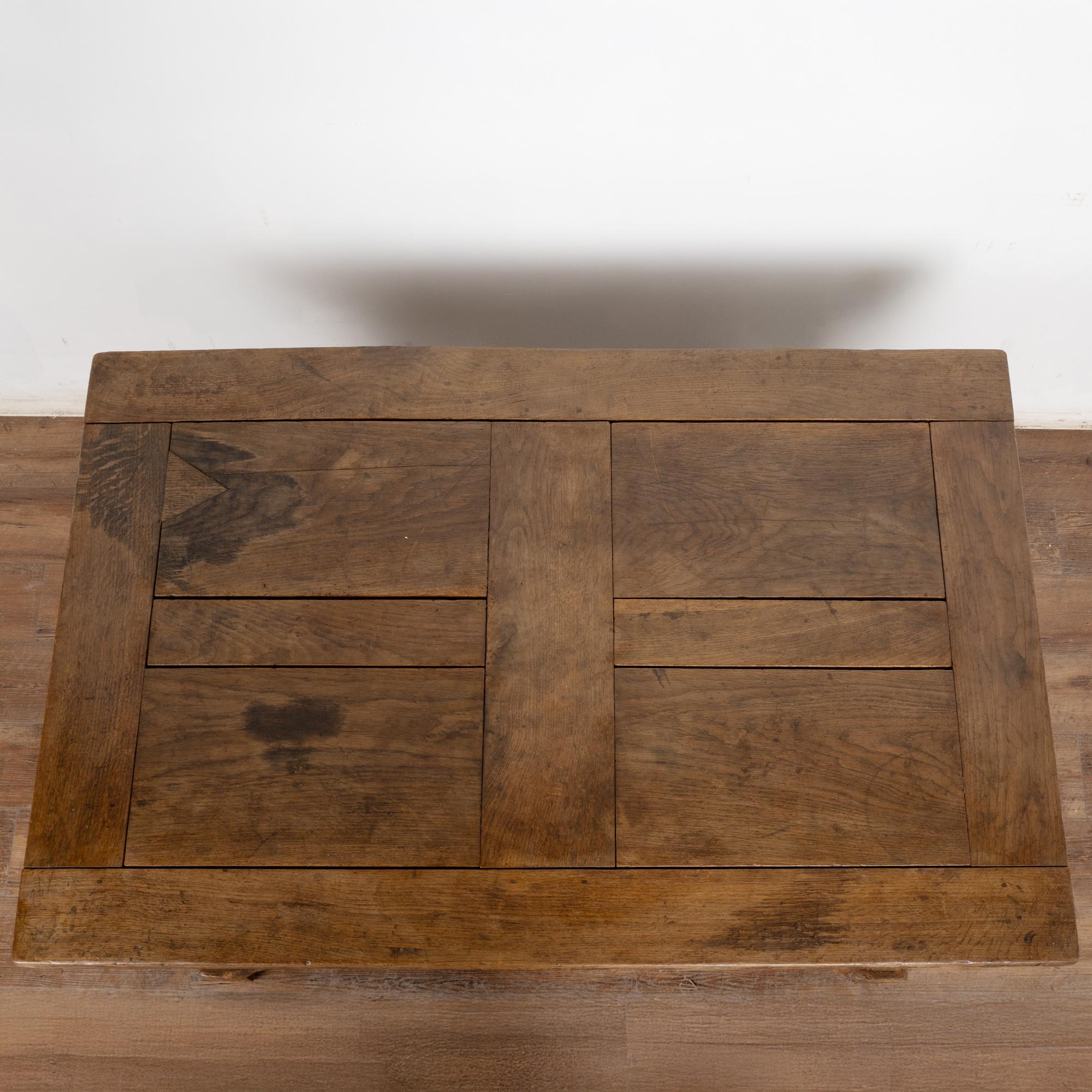 Rustic Oak Coffee Table, circa 1900's from Hungary In Good Condition In Round Top, TX