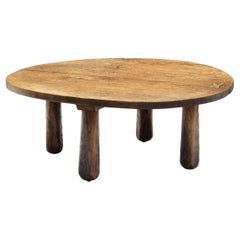 Rustic Oak Coffee Table, Europe 1950s