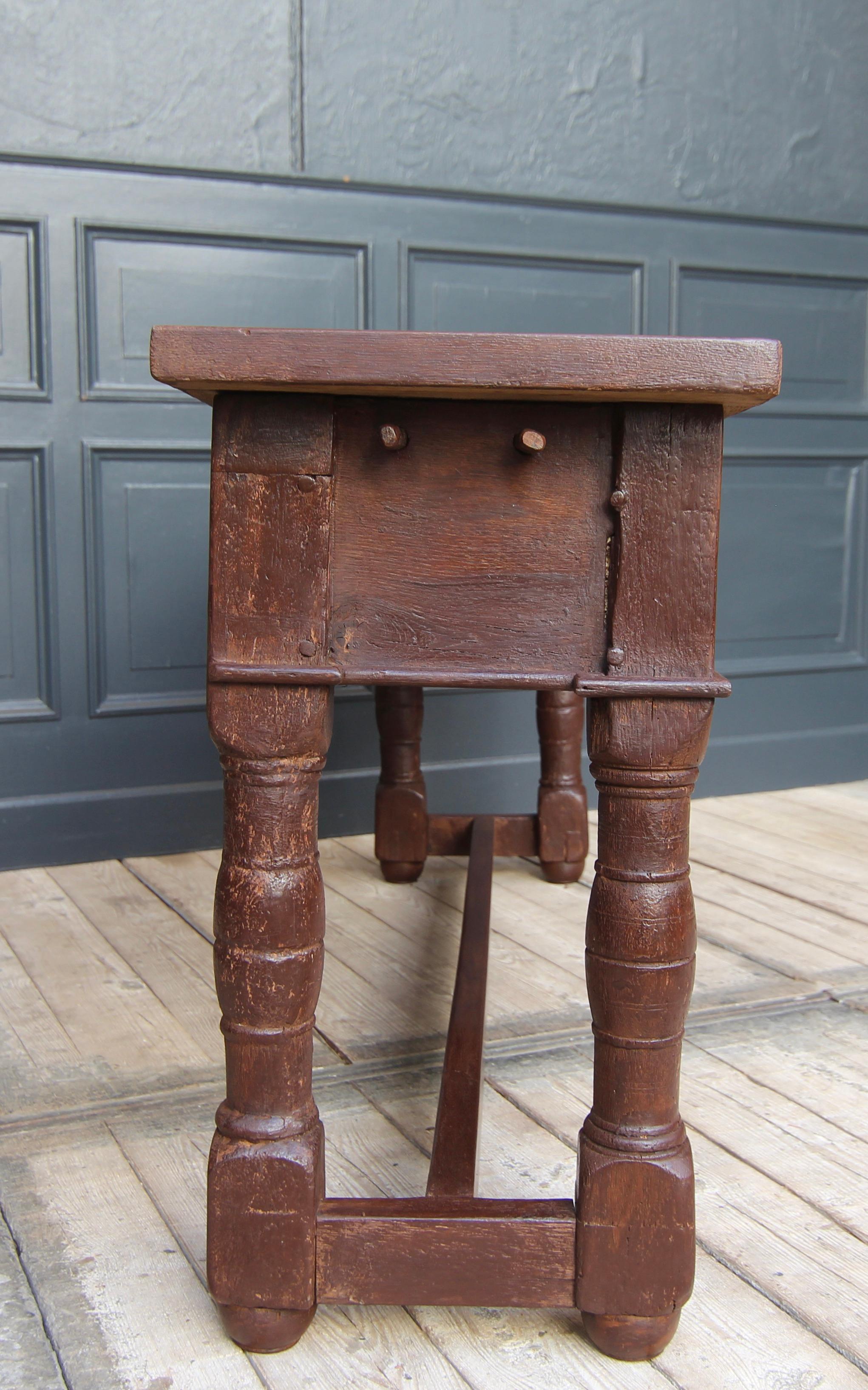 Rustic Oak Console Table For Sale 13