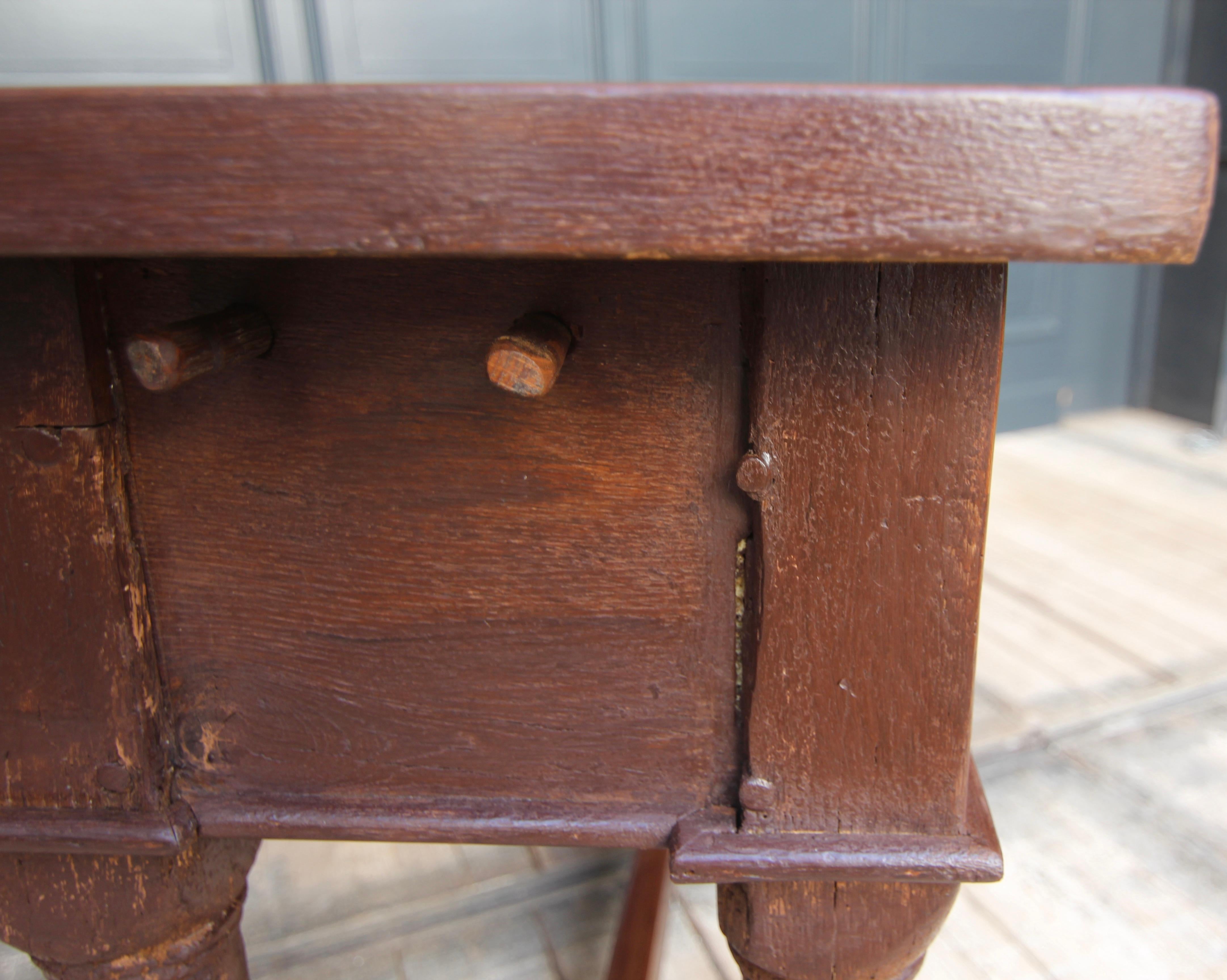 Rustic Oak Console Table For Sale 14