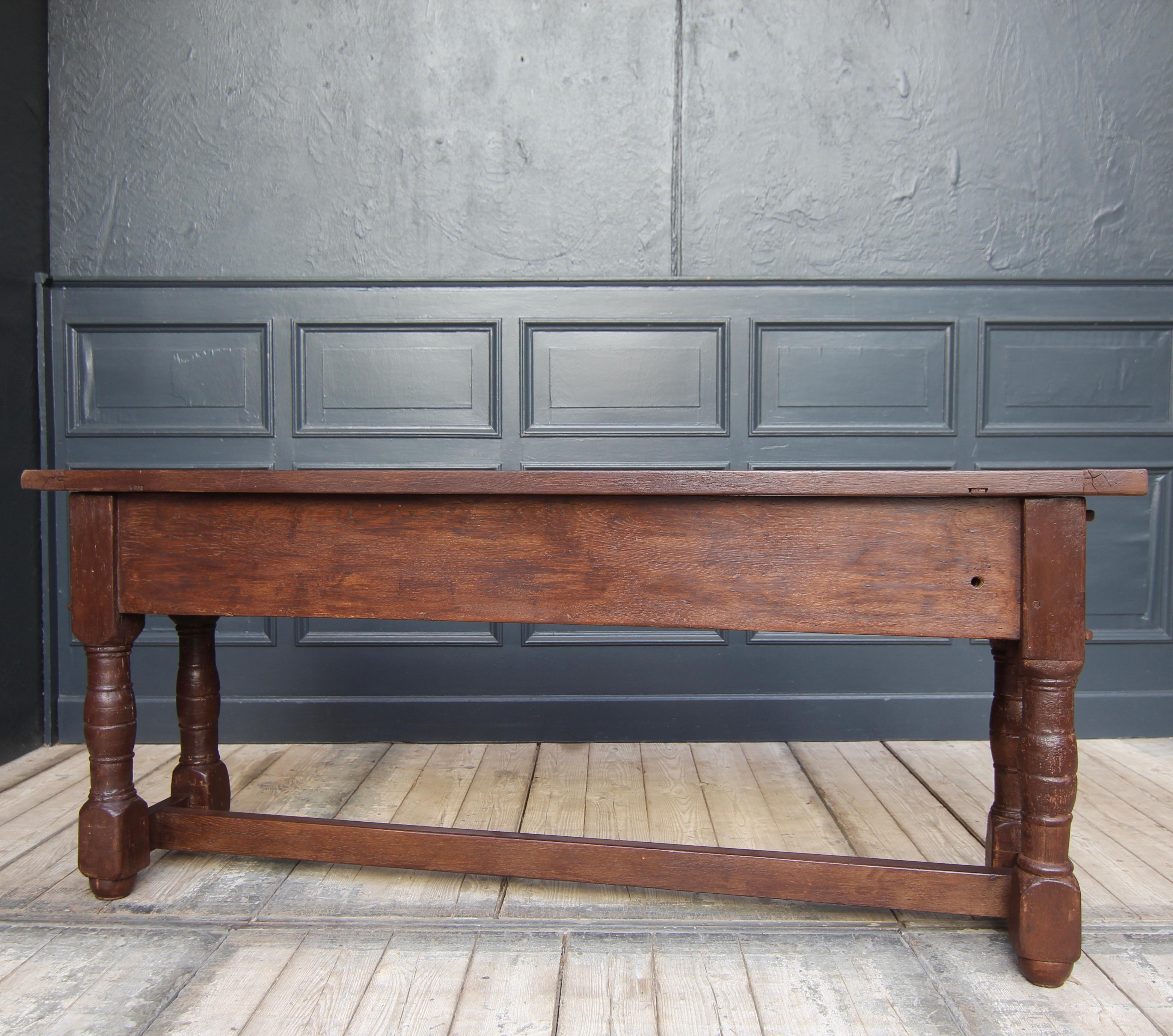 Rustic Oak Console Table For Sale 15