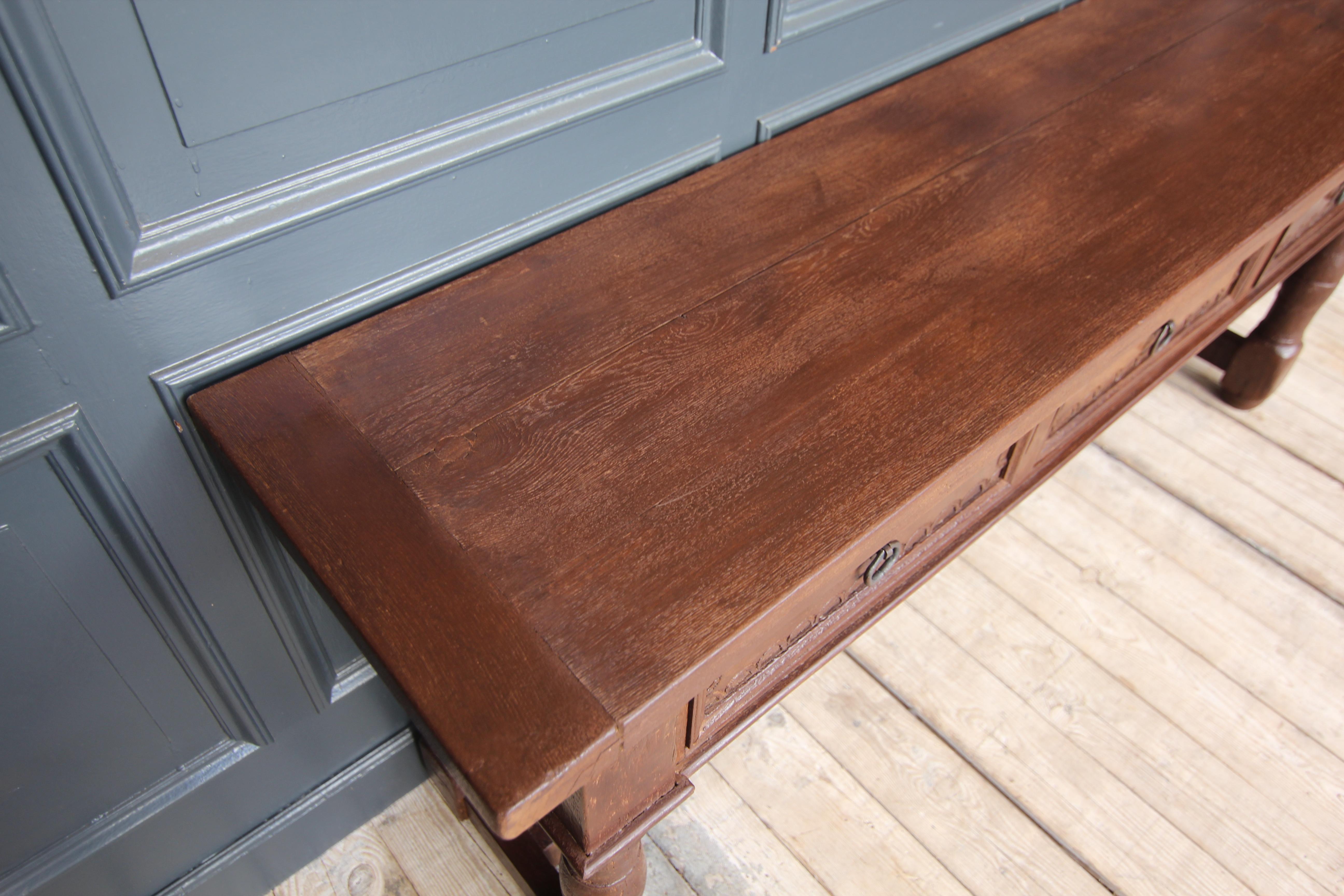 Rustic Oak Console Table For Sale 2