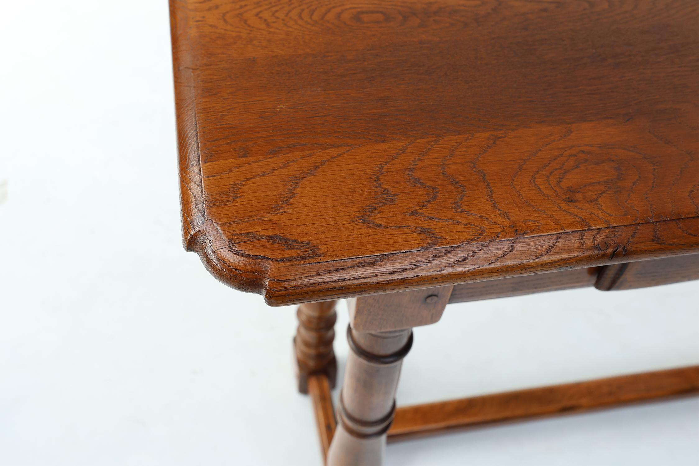 Rustic oak console table with drawer, Belgium ca. 1800 For Sale 3