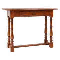 Rustic oak console table with drawer, Belgium ca. 1800