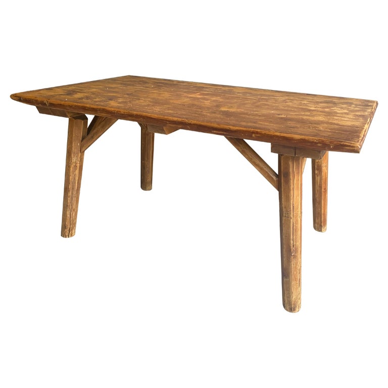 Rustic Oak Dining Table, 19th Century For Sale at 1stDibs